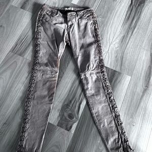 ALLSAINTS leather designer jeans 28